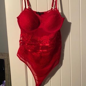 Red Lace Bodysuit